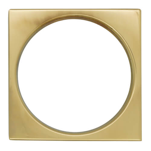 4-1/4" x 4-1/4" Polished Brass Square Tile Ring