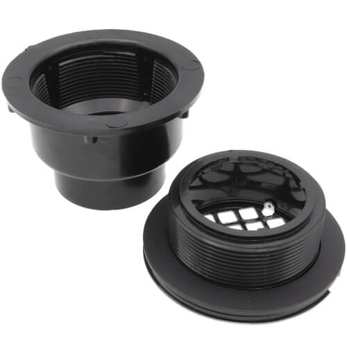 2" 2-Part ABS Solvent Weld Shower Drain with Stainless Steel Strainer