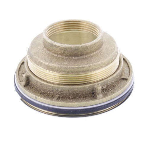 1-1/2" Threaded Brass Caulk Shower Drain w/Stainless Steel Strainer (101 NPT)