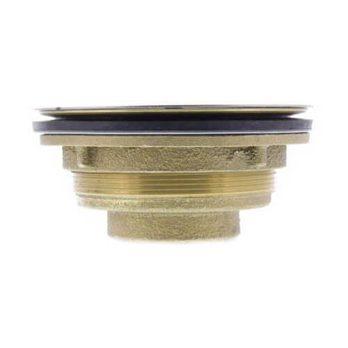 1-1/2" Threaded Brass Caulk Shower Drain w/Stainless Steel Strainer (101 NPT)