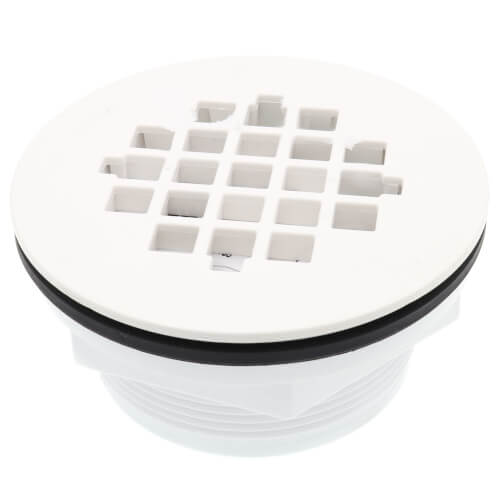 2" 101 PNC PVC No-Calk Shower Drain with Plastic Strainer