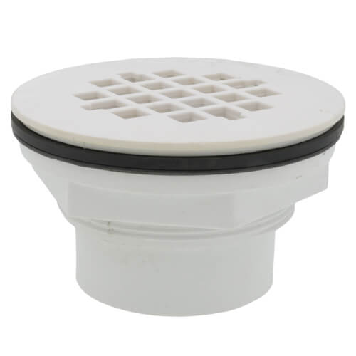 2" 101 PS PVC Solvent Weld Shower Drain with Plastic Strainer