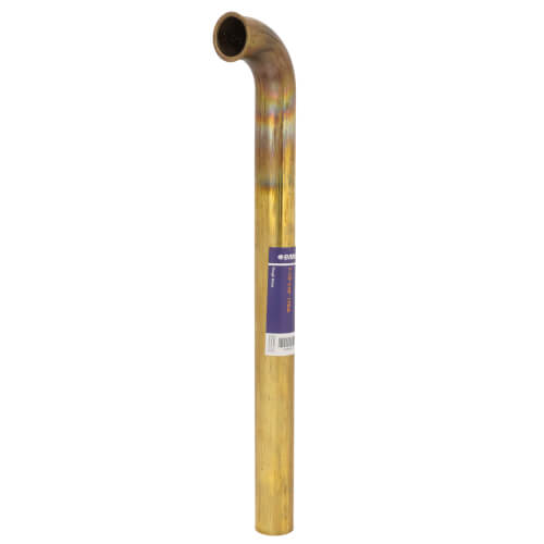 1-1/2" X 18" Rough Brass Direct Connect Waste Bend, 17 GA
