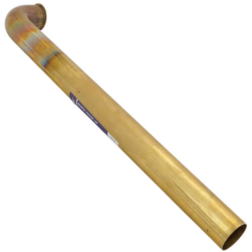 1-1/2" X 18" Rough Brass Direct Connect Waste Bend, 17 GA