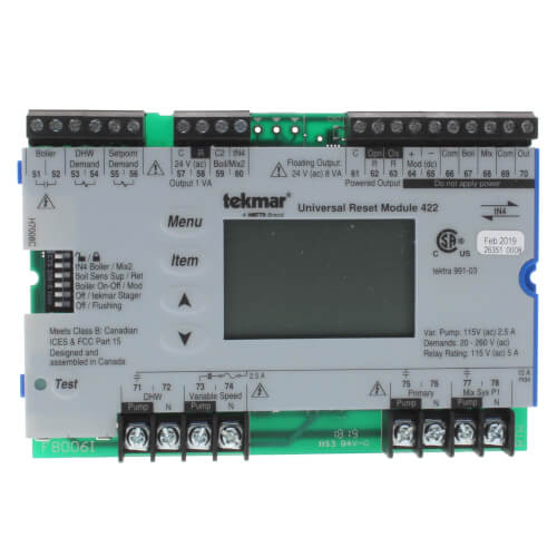Universal Reset Module - Two tN4, Mixing, Boiler, DHW & Setpoint