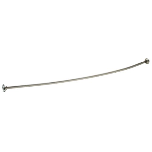 1" X 6' Curved Shower Rod w/ Brackets, 6" Bow (Chrome), 42206
