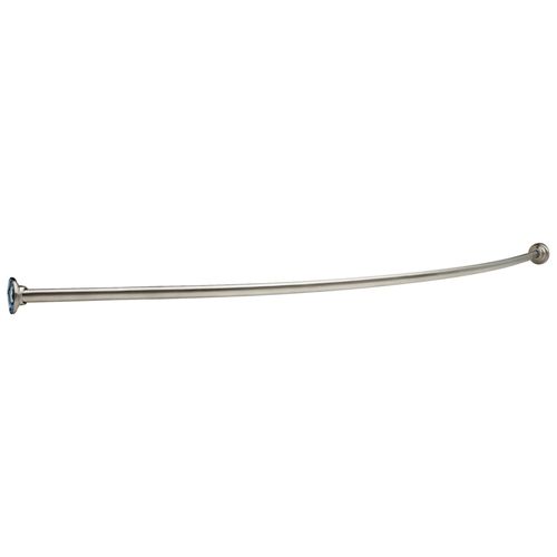 1" x 6' Shower Rod with Brackets (6"Bow) (Brushed Stainless Steel), 42206-SS