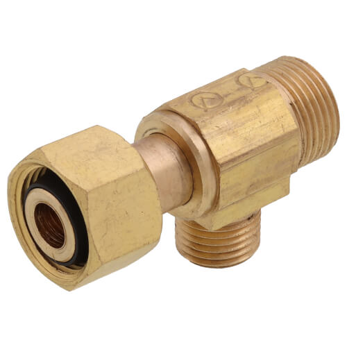 3/8" x 1/4" x 3/8" Stop Valve Adapter, Lead Free