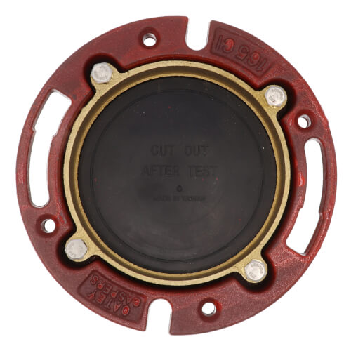 4" Cast Iron Closet Flange w/ Test Cap
