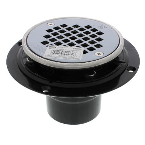 2" or 3" ABS Shower Drain with Round Screw-Tite Stainless Steel Strainer