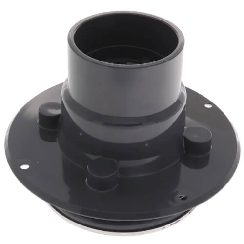 2" or 3" PVC Shower Drain with Round Screw-In Stainless Steel Strainer, Tile Ring & Test Plug