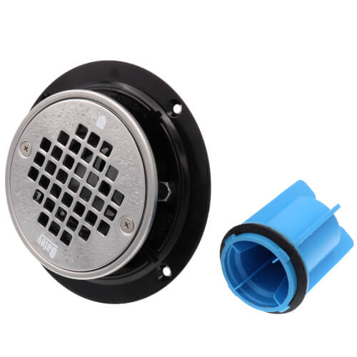 2" or 3" ABS Round Low Profile Drain Stainless Steel Screw-In Strainer with Ring and Plug