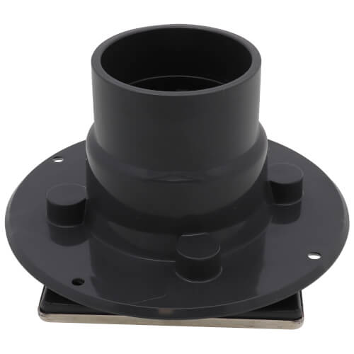 2" or 3" PVC Square Low Profile Drain Stainless Steel Screw-In Strainer with Ring and Plug