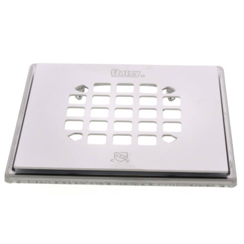 4.54" Square Snap-In Stainless Steel Strainer w/ Tile Ring