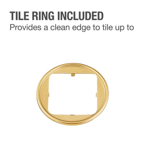 130 Series Round Screw-In Shower Strainer w/ Ring (Brushed Gold)