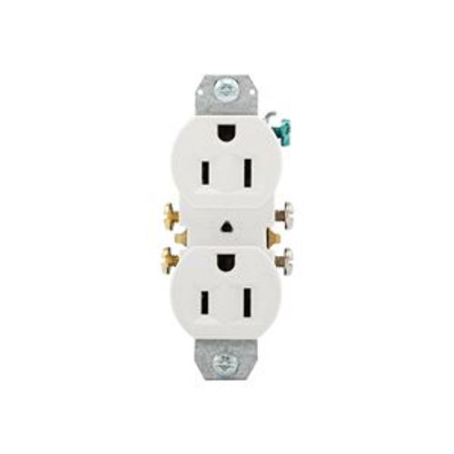 Residential Grade Duplex Receptacle, #14-10 Awg 15A 125V, SideAnd Push, High-Impact Duplex, 4270W