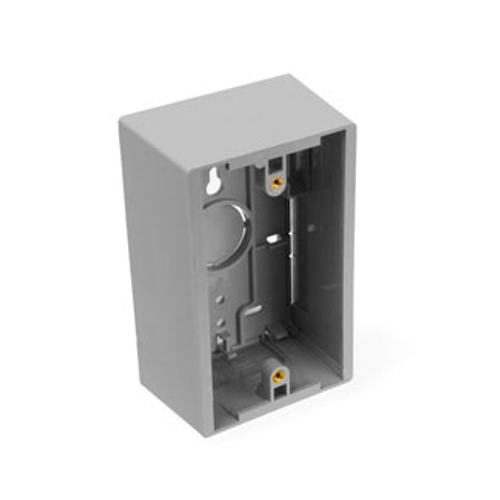 Surface-mount Back Box, Single-Gang, 1.89" Box Depth (Gray)