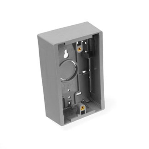 Surface-mount Back Box, Single-Gang, 1.45" Box Depth (Gray)