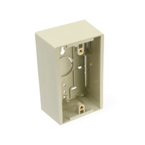 Surface-mount Back Box, Single-Gang, 1.89" Box Depth (Ivory)