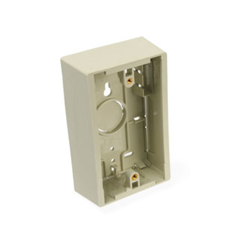 Surface-mount Back Box, Single-Gang, 1.45" Box Depth (Ivory)