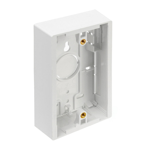 Surface-mount Back Box, Single-Gang, 1.45" Box Depth (White)