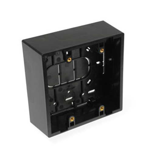 Surface-mount Back Box, Dual-Gang, 1.89" Box Depth (Black)