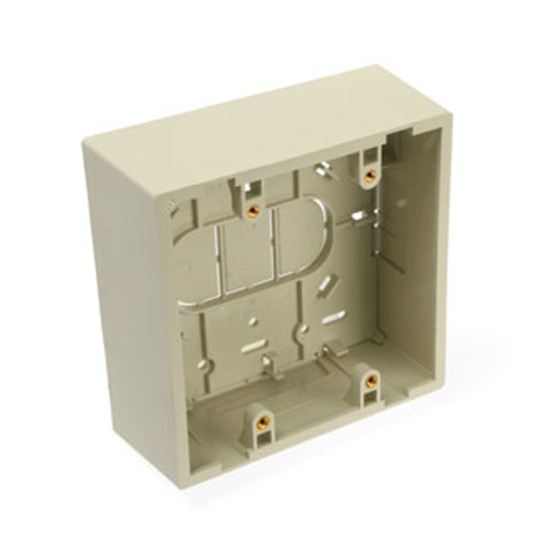 Surface-mount Back Box, Dual-Gang, 1.89" Box Depth (Ivory)