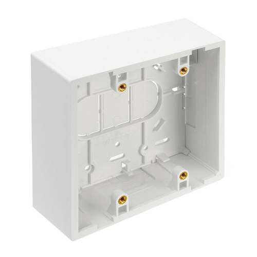 Surface-mount Back Box, Dual-Gang, 1.89" Box Depth (White)