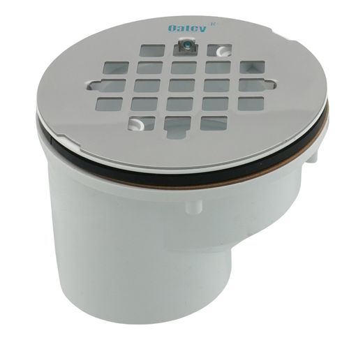 2" PVC Offset Shower Drain with Stainless Steel Strainer