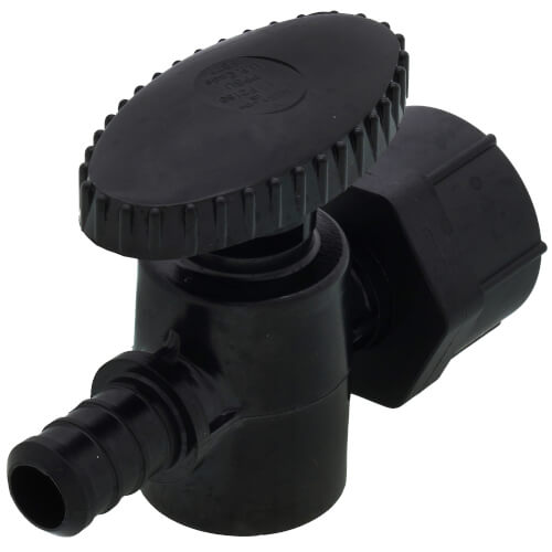 1/2" PureFlow PolyAlloy PEX Crimp x 1/2" Closet Stop Valve (Plastic Nut)