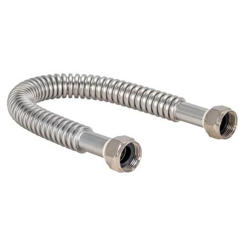 1" FIP WaterFlex Flexible Corrugated Stainless Steel Water Heater Connector (12" Length)