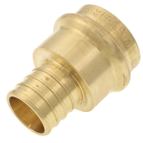 1" PEX Crimp x Copper Press Brass Adapter (Lead Free)