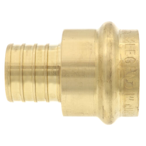 1" PEX Crimp x Copper Press Brass Adapter (Lead Free)