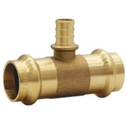 1-1/2" x 1-1/2" x 1/2" Press x Press x PEX Crimp Tee