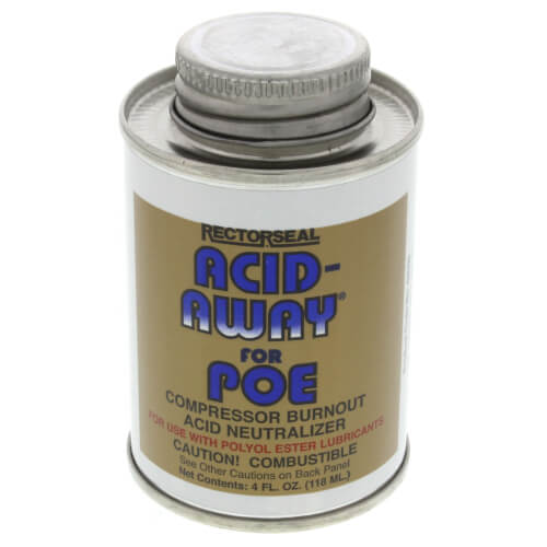 Acid-Away Compressor Burnout Acid Neutralizer for Polyol Ester Refrigeration Oils (4 Oz) 2 Acid-Away Compressor Burnout Acid Neutralizer for Polyol Ester Refrigeration Oils (4 Oz)