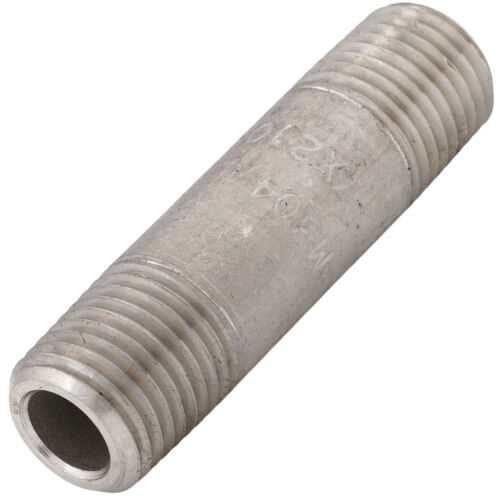 1/4" X 2" Schedule 80, 304/304L Seamless Stainless Steel Nipple