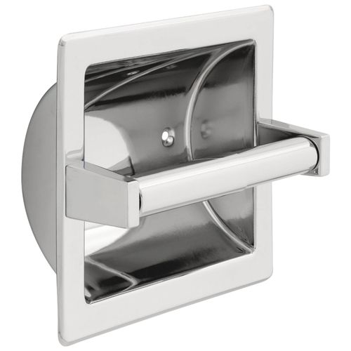 Brass Recessed Paper Holder w/ Brass Roller (Chrome), 45072