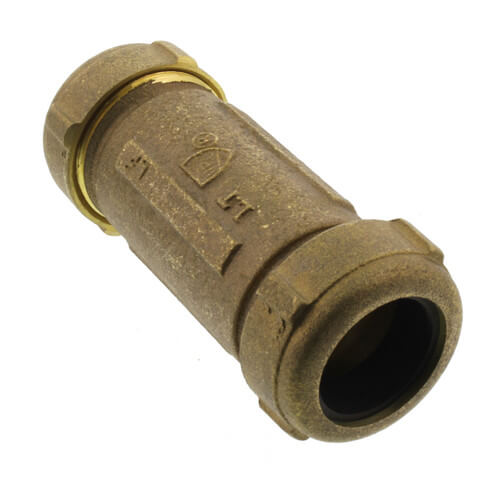 1" IPS (1-1/4" CTS) Brass Compression Coupling Long (Lead Free)