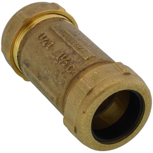 1-1/4" IPS (1-1/2" CTS) Brass Compression Coupling Long (Lead Free) 3 1-1/4" IPS (1-1/2" CTS) Brass Compression Coupling Long (Lead Free)
