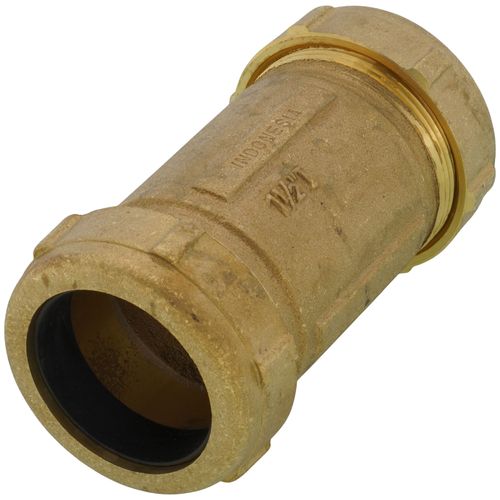 1-1/2" IPS Brass Compression Coupling Long (Lead Free)