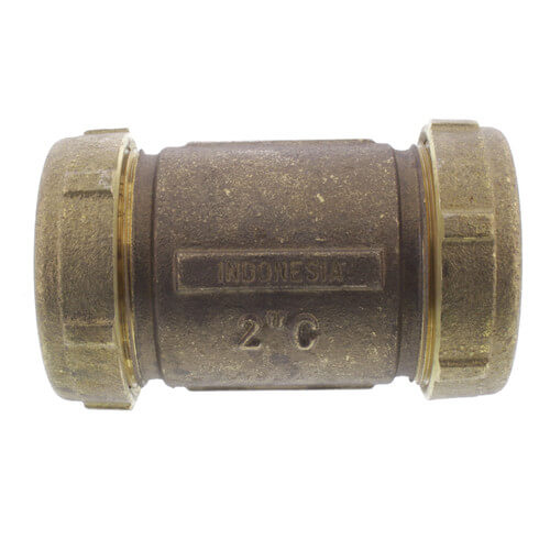 2" CxC Brass Compression Coupling (Lead Free)