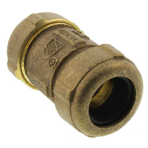3/4" IPS (1" CTS) Brass Compression Coupling (Lead Free)