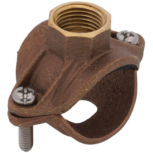 1-1/4" x 1/2" Brass Saddle Tee