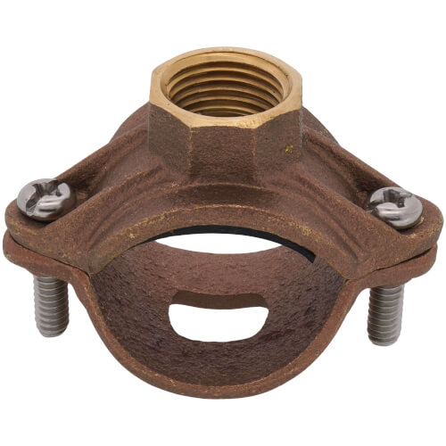 1-1/4" x 1/2" Brass Saddle Tee
