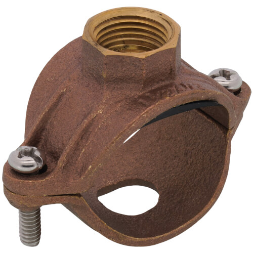 1-1/2" x 1/2" Brass Saddle Tee