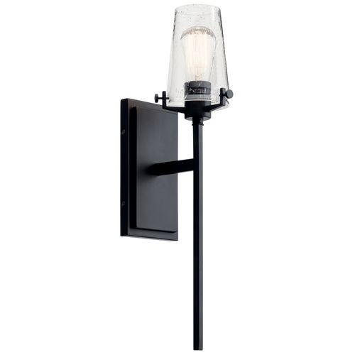 Alton 22" 1 Light Wall Sconce w/ Clear Seeded Glass (Chrome)