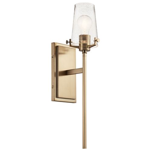 Alton 22" 1 Light Wall Sconce w/ Clear Seeded Glass (Champagne Bronze)