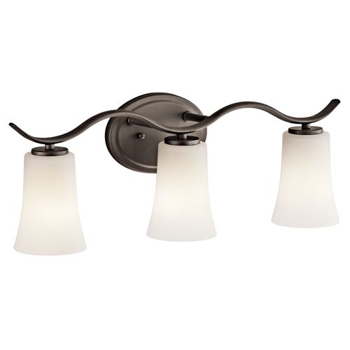 Armida 23" 3 Light Vanity Light w/ Satin Etched White Glass (Olde Bronze)