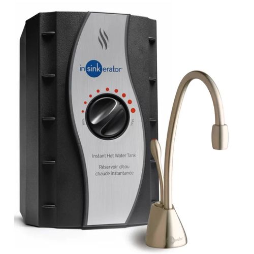 Hot Water Dispenser Tank with Satin Nickel Faucet
