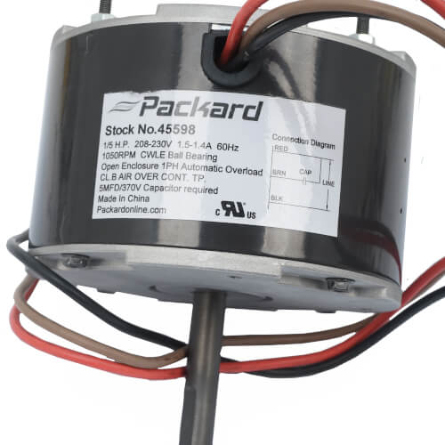 48-Frame Motor (1/5 HP, 208-230V, 1 Speed, 1075 RPM)